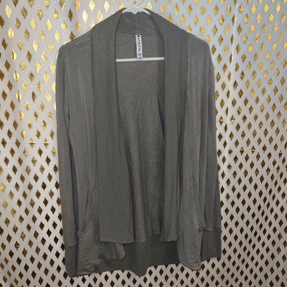 Athleta Pranayama Restore Wrap cardigan sweater in grey size XXS - Picture 7 of 11